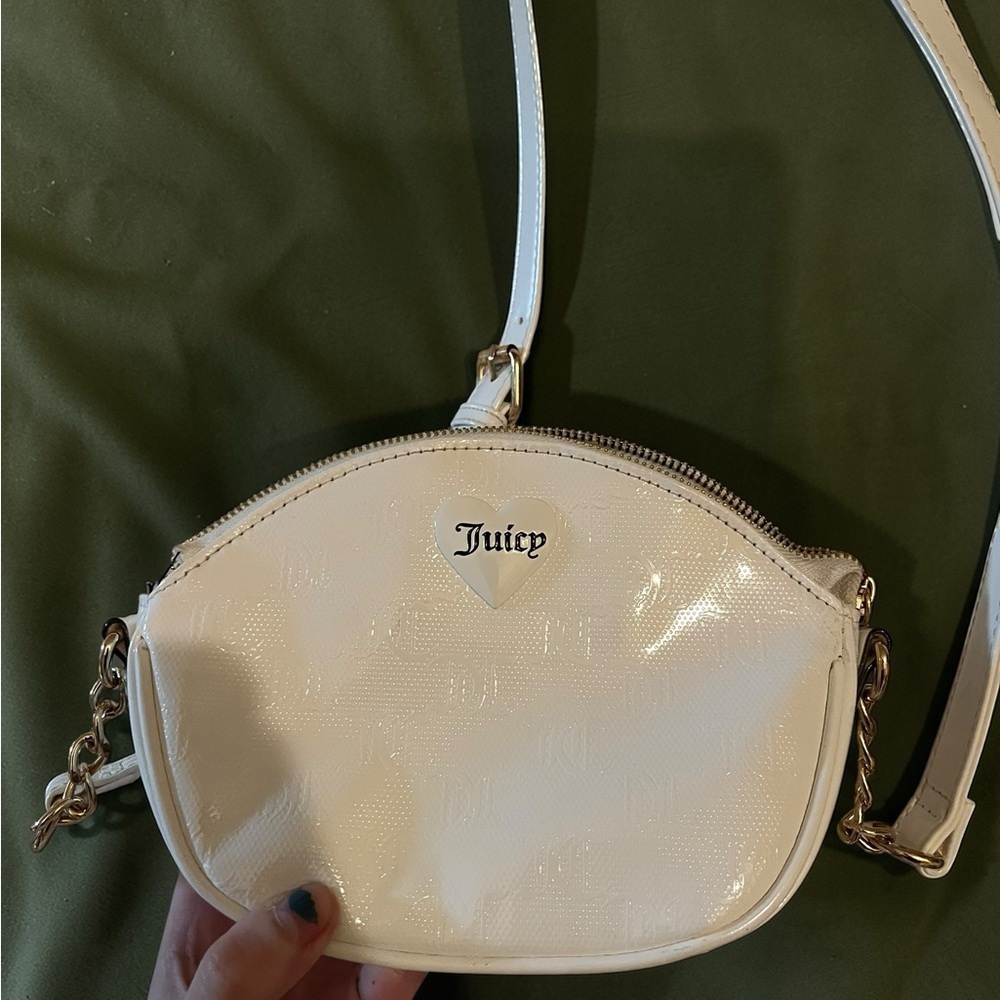 Juicy Couture White Patent Crossbody Purse